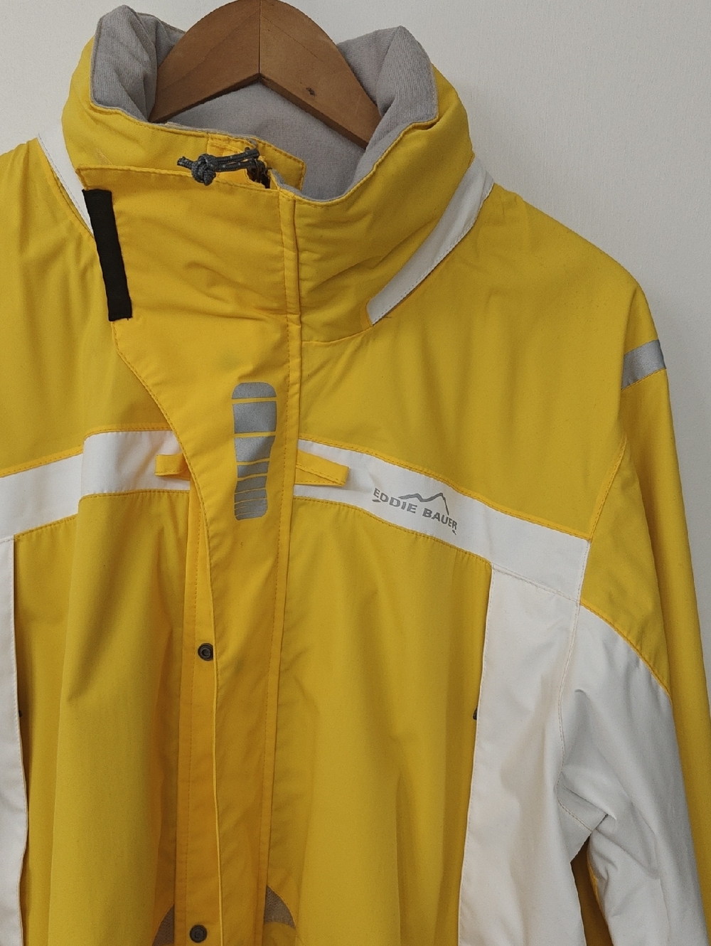 Eddie Bauer Yellow and White Waterproof Sport Jacket